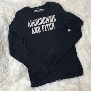 Navy Abercrombie & Fitch long sleeve T. Sz M